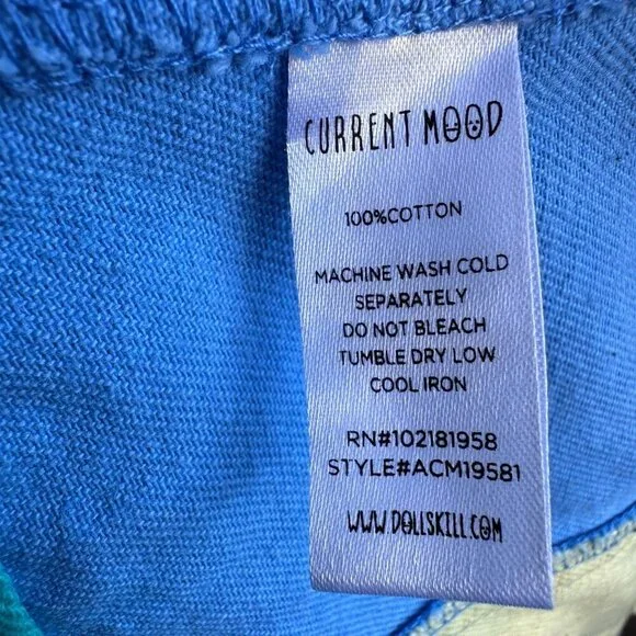 Current Mood Vintage 80’s Colorblock Denim Cropped Jacket Size M - Picture 8 of 9